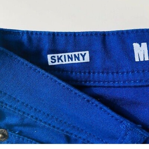 Mossimo Supply Co Womens Bright Blue Skinny Fit 6 - Picture 4 of 7